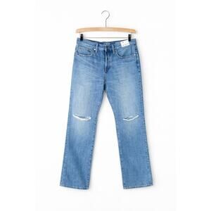 J.Crew RE-84 Slouchy Straight Leg Mid-Rise Distressed Modern Vintage Jeans Sz 27